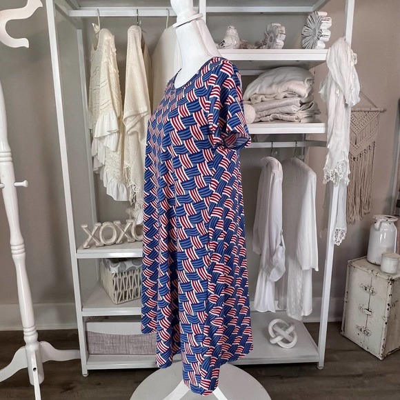 *Lularoe Women's Size Small Dress Patriotic fourth of July #1064 - Picture 8 of 13